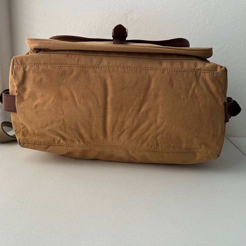 Vintage Ralph Lauren Canvas Crossbody Safari Messenger Bag Tan Neutral Old Money - Picture 7 of 16